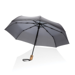 Compact windproof RPET umbrella with automatic open/close, Ø94 cm dark grey colour