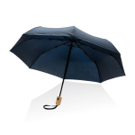 Compact windproof RPET umbrella with automatic open/close, Ø94 cm navy-blue colour