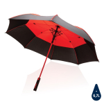 Stormproof umbrella made with recycled materials, Ø120 cm red colour