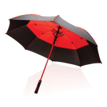 Stormproof umbrella made with recycled materials, Ø120 cm red colour