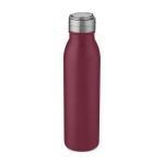 Stainless steel sports bottle with metallic lid, 700 ml red colour