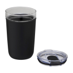 Borosilicate glass cup with recycled plastic, 420 ml black colour second view