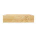 Bamboo bathroom kit with three accessories natural colour