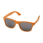Sunglasses, paper glasses case, UV400 protection orange colour