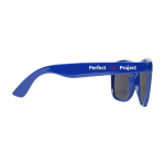 Sunglasses, paper glasses case, UV400 protection royal blue colour pad printing view