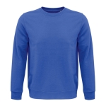 Unisex sweatshirt made of eco materials, 280 g/m2, SOL'S Comet royal blue colour third view