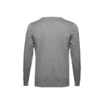 V-neck sweater partly made of cotton, 220 g/m2, THC Milan marbled grey colour second view