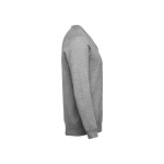 V-neck sweater partly made of cotton, 220 g/m2, THC Milan marbled grey colour third view