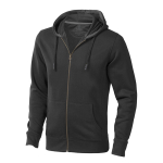 Cotton and polyester branded hoodie, 300 g/m², Elevate Life black colour