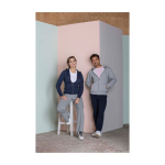 Cotton and polyester branded hoodie, 300 g/m², Elevate Life sand colour lifestyle image