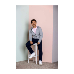 Cotton and polyester branded hoodie, 300 g/m², Elevate Life sand colour lifestyle image 2