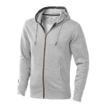 Cotton and polyester branded hoodie, 300 g/m², Elevate Life marbled grey colour
