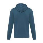 Cotton and polyester branded hoodie, 300 g/m², Elevate Life cyan blue colour third rear view