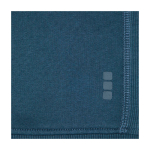 Cotton and polyester branded hoodie, 300 g/m², Elevate Life cyan blue colour close-up view 2