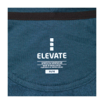 Cotton and polyester branded hoodie, 300 g/m², Elevate Life cyan blue colour close-up view 3