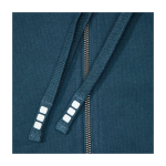 Cotton and polyester branded hoodie, 300 g/m², Elevate Life cyan blue colour second view