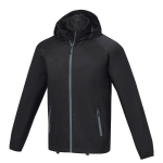 Waterproof jacket, nylon 280T and polyester, 60 g/m², Elevate Essentials black colour