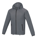 Waterproof jacket, nylon 280T and polyester, 60 g/m², Elevate Essentials dark grey colour