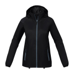 Waterproof women’s jacket, nylon, polyester, 60 g/m², Elevate Essentials black colour second front view