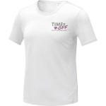 Technical mesh t-shirt for women, polyester 105 g/m², Elevate Essentials white colour screen printing view