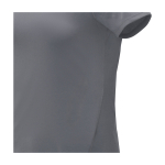 Technical mesh t-shirt for women, polyester 105 g/m², Elevate Essentials dark grey colour close-up view 1