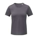 Technical mesh t-shirt for women, polyester 105 g/m², Elevate Essentials dark grey colour second front view
