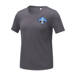Technical mesh t-shirt for women, polyester 105 g/m², Elevate Essentials dark grey colour screen printing view