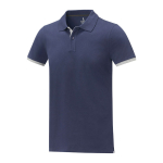 Corporate polo with colour details and cotton, 200 g/m², Elevate Life navy-blue colour