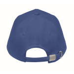 5-panel organic cotton baseball cap, 250 g/m2 blue colour fifth view