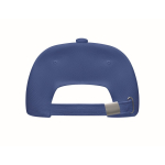 5-panel organic cotton baseball cap, 250 g/m2 blue colour sixth view