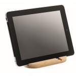 Bamboo stand for tablets and phones for promotional gifting wood colour fourth view