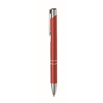 Recycled aluminium ballpoint pen with blue ink red colour third view