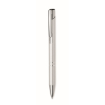 Recycled aluminium ballpoint pen with blue ink silver colour