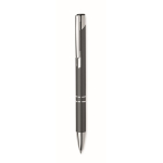 Recycled aluminium ballpoint pen with blue ink titanium colour sixth view