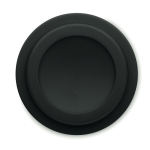 Double-walled plastic takeaway cup with logo, 300 ml black colour