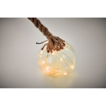 Decorative, christmas LED light ball with rope for hanging transparent colour fifth view