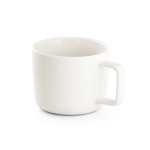 Ceramic mug with bamboo lid, 230 ml, Small Cover white colour third view