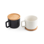 Ceramic mug with bamboo lid, 230 ml, Small Cover