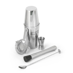 Cocktail set with shaker, measuring cup and strainer for bars main view