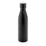 Elegant, promotional recycled steel bottle, 500 ml black colour