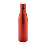 Elegant, promotional recycled steel bottle, 500 ml red colour