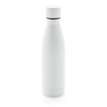 Elegant, promotional recycled steel bottle, 500 ml white colour