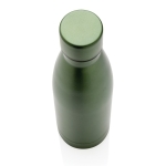 Elegant, promotional recycled steel bottle, 500 ml dark green colour