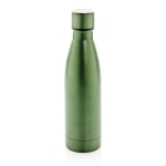 Elegant, promotional recycled steel bottle, 500 ml dark green colour