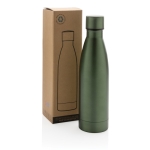 Elegant, promotional recycled steel bottle, 500 ml dark green colour