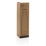 Elegant, promotional recycled steel bottle, 500 ml dark green colour