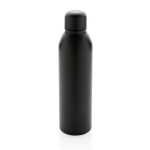 Promotional recycled steel thermal bottle, 500 ml black colour