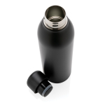 Promotional recycled steel thermal bottle, 500 ml black colour fourth view
