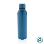Promotional recycled steel thermal bottle, 500 ml blue colour