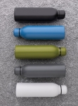 Promotional recycled steel thermal bottle, 500 ml blue colour
